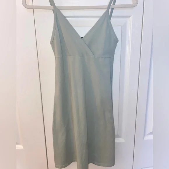 Brandy Melville Dresses | Brandy Melville Green Amara Mini Dress | Color: Green | Size: One Size | Laceyschmidt07's Closet